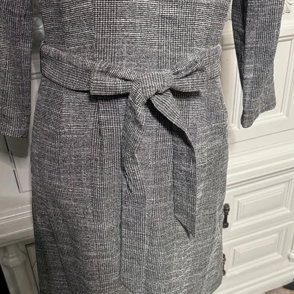 H&M Elegant Gray Plaid Dress Size XS - Picture 5 of 13